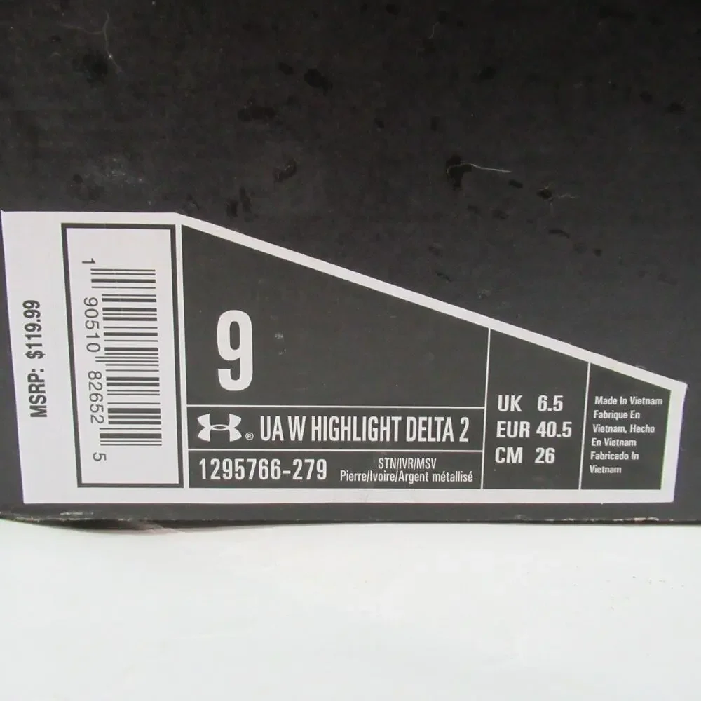 UNDER ARMOUR UA W Highlight Delta 2 Womens Size 9 Stone Running Shoes Sneaker
